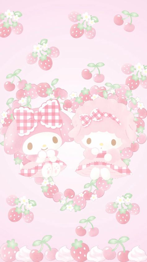 My Melody and Sweet Piano Melody And Sweet Piano, My Melody And Sweet Piano, Hello Kitty Wallpapers, My Sweet Piano, Pink Wallpaper Hello Kitty, Hello Kitty Y2k, My Melody Wallpaper, Kawaii Background, Charmmy Kitty