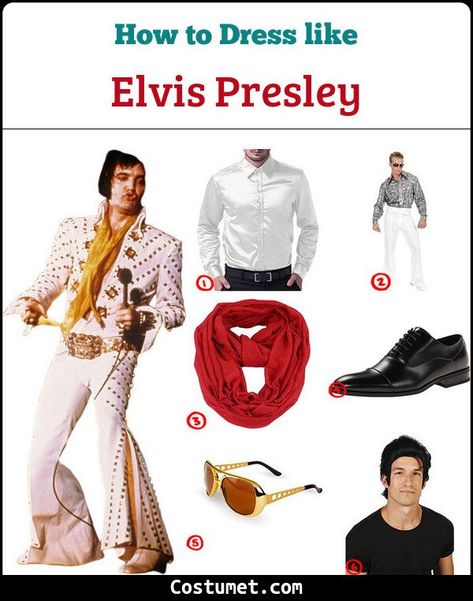 Elvis Presley Costume for Cosplay & Halloween 2021 Easy Elvis Costume, Elvis Presley And Priscilla Costume, Diy Elvis Costume, Elvis Presley Outfits, Elvis Presley Halloween Costume, Elvis Presley Costume, Elvis Dress, Unique Toddler Halloween Costumes, Elvis Costume