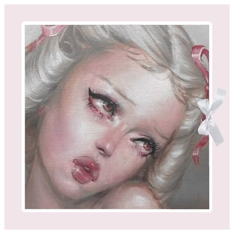 Coquette Drawings Aesthetic, Coquette Paintings, Coquette Painting, Coquette Makeup, Arte Peculiar, Arte Sketchbook, Arte Inspo, Ethereal Art, Marie Antoinette