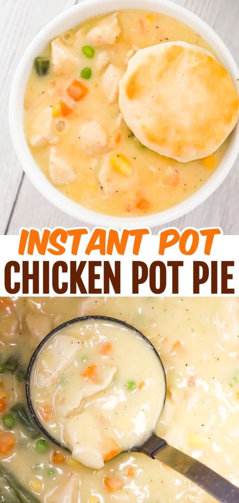 Instant Pot Chicken Pot Pie, Creamy Chicken Pot Pie, Chicken Pot Pie Filling, Pot Pie Filling, Chicken Pot Pie Recipe, Chicken Pot Pie Soup, Pot Pie Soup, Pot Pie Recipe, Turkey Pot Pie