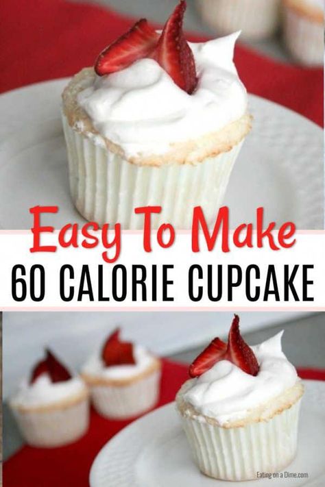 Low Calorie Hashbrown Casserole, Low Calorie Cupcake Recipes, Low Cal Cupcakes, Low Calorie Angel Food Cake Recipes, Best Low Calorie Desserts, Simple Low Calorie Desserts, Low Calorie Desserts Easy Healthy, Healthy Desserts Low Calorie, Healthy Cupcakes Clean Eating