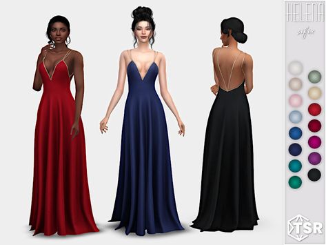 Arielle Dress, Red Wedding Dress, Eliza Dress, Casas The Sims 4, Sims 4 Dresses, Sims 4 Downloads, Sims4 Clothes, Sims 4 Mods Clothes, Clothing Catalog