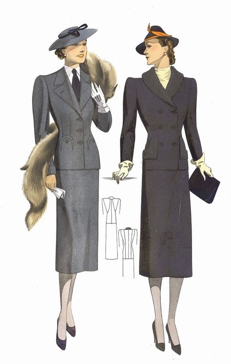 1937 Women Suit And Tie, 1930 Dress, 1930 Fashion, Clueless Outfits, Glamorous Style, 1930s Fashion, Old Hollywood Glamour, 1940s Fashion, Moda Vintage