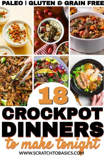 18 Easy Paleo crockpot recipes to make tonight for the whole family. These slow cooker recipes are Paleo, gluten free, grain free, and refined sugar free. Healthy, easy, and delicious. What more can you ask for? Crockpot Dinner Ideas, Paleo Crockpot Recipes, Dump Recipes, Slow Cooker Dinner Recipes, Work Dinner, Easy Crockpot Dinners, Crockpot Dinners, Paleo Crockpot, Slow Cooker Dinner