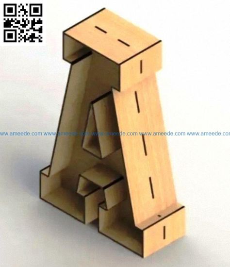 Diy Laser Engraver, Laser Cut Wood Crafts, Cnc Engraving, Free Vector Files, File Design, 3d Letters, Vector Free Download, 3d Puzzles, 3d Laser