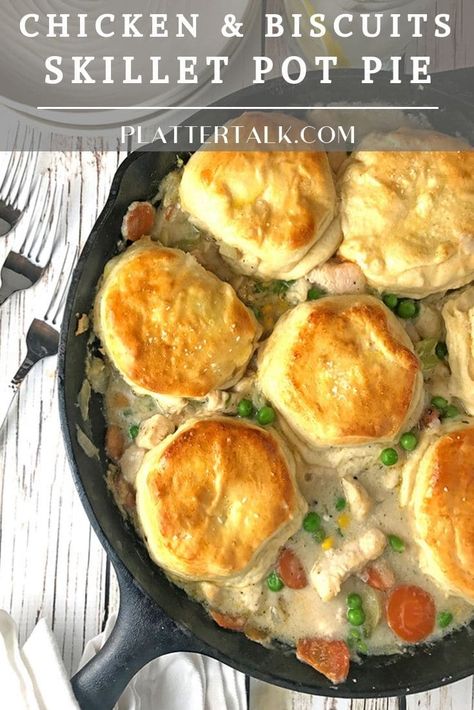 Skillet Pot Pie, Pot Pie Recipe Easy, Keeping On Point, Chicken Pot Pies, Turkey Pot, Easy Skillet Meals, Iron Skillet Recipes, Turkey Pot Pie, One Skillet Meals