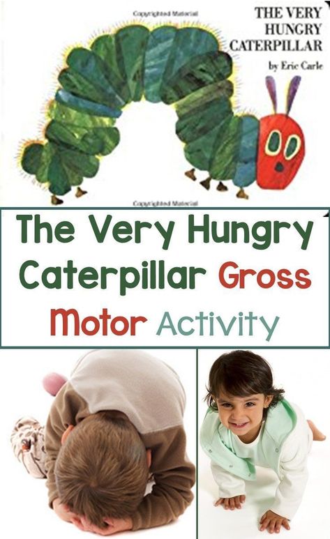 A fun gross motor activity for The Very Hungry Caterpillar by Eric Carle. This is a very fun and engaging supplemental activity for your butterfly unit or after discussing how caterpillars change into butterflies. Hungry Caterpillar Games, Caterpillar Preschool, Eric Carle Activities, The Very Hungry Caterpillar Activities, Hungry Caterpillar Craft, Hungry Caterpillar Activities, O Block, Caterpillar Book, Color Sorting Activities