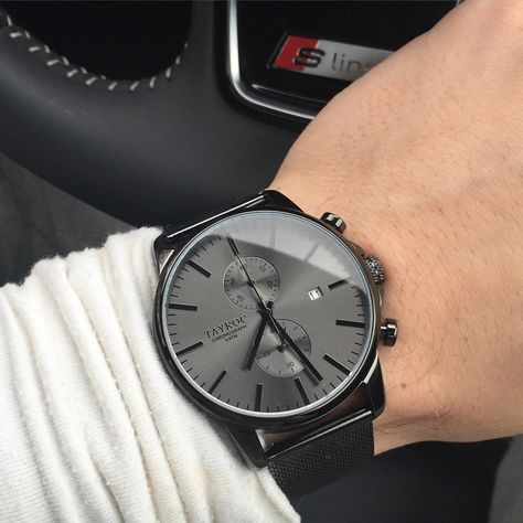 Up close and personal with the very elegant TXM094. #Tayroc Expensive Gifts For Boyfriend, Watch Car, Swiss Watches For Men, Mens Casual Watches, Herren Style, Big Men Fashion, Expensive Gifts, Big Watches, Gifts For Boyfriend