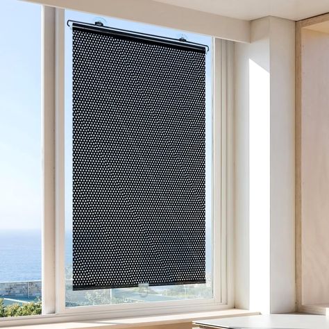 PRICES MAY VARY. Easy installation:Our blackout window shade can be installed and removed easily by using suction cups, without the need for drilling or causing any damage to your window. NOTICE:-Please soaking the suction cups in warm water for 3-5 minutes, which can get better adsorption for a long time. High quality: The window shades is made of PVC which is waterproof, dust- free, and easy to care for, which just needs to be wiped with water in the daily cleaning kind. the retractable roller Shower Curtain Roller Blind, Hidden Black Out Blinds, Narrow Boat Blinds, Cat Proof Window Blinds, Blinds In Shower, Blinds In Shower Window, Juliet Balcony Blinds, Renter Blinds Hack, Hidden Blinds Window