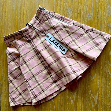 This Is An Adorable Skirt By I.Am.Gia! It Is Size Xs And Is Nwt I Am Gia Pink, Pink Plaid Skirt, Light Clothes, Pleated Tennis Skirt, I Am Gia, Plaid Skirt, Pink Plaid, Tennis Skirt, Plaid Skirts