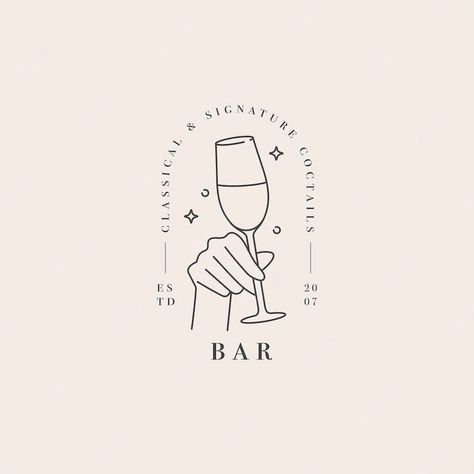 Mobile Bar Logo Design, Mobile Bar Logo Design Ideas, Drink Bar Design, Hot Party Food, Mobile Bar Logo, Logo For Cafe, Bar Logo Design, Wine Logo Design, Party Rental Ideas