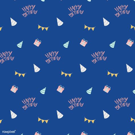 Blue festive birthday design vector | free image by rawpixel.com Birthday Pattern, Boy Birthday Pictures, Birthday Wish For Husband, Pink Happy Birthday, Gift Wrapper, Boyfriend Crafts, Girl Birthday Cards, Birthday Wrapping Paper, Birthday Quotes Funny