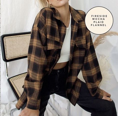 Brown Plaid Shirt Outfit, Brown Shirt Outfit, Plaid Shirt Outfit, Brown Plaid Shirt, Plaid Clothing, Plaid Shirt Outfits, Plaid Brown, Autumn Pattern, Plaid Outfits