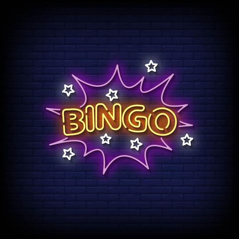 Neon Symbol, Bingo Online, Neon Logo, Neon Design, Online Logo, App Logo, Instagram Logo, Bingo Cards, Business Logo Design