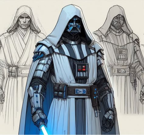 Grey Jedi, Anakin Vader, Star Wars Characters Pictures, Star Wars Design, Star Wars Facts, Star Wars Drawings, Star Wars Concept Art, Star Wars 2, Star Wars Rpg