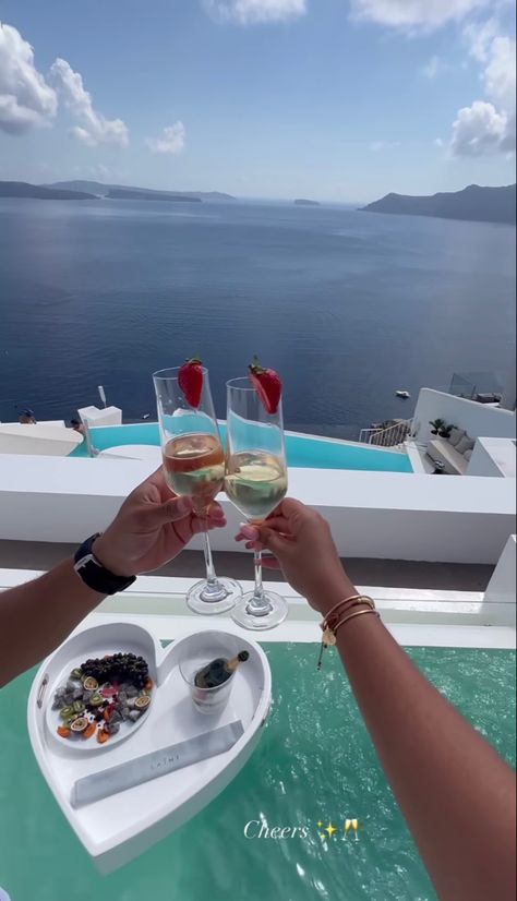 Europe Honeymoon Aesthetic, Romantic Places Night, Honeymoon In Greece Santorini, Greece Aesthetics Honeymoon, Greece Honeymoon Romantic, Santorini Greece Aesthetic Couple, Billionaire Lifestyle Luxury Living, Greece Honeymoon, Vision Board Examples