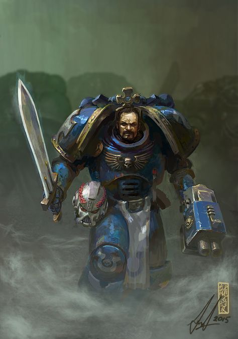 Ultramarine Veteran by DavidSondered on DeviantArt Warhammer Primarch, Roboute Guilliman, Holy Orders, Space Marine Art, 40k Artwork, Warhammer 40k Art, Warhammer Models, Warhammer 30k, Warhammer Art