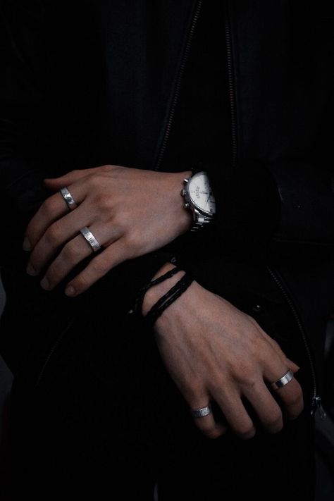 Hand With Ring, Hands With Rings, Hand Veins, Right Person Wrong Time, Mens Black Ring, Gentleman Aesthetic, Why Do Men, Hand Rings, Hand Accessories