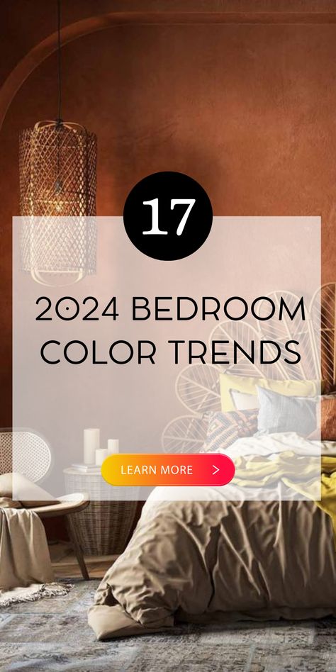 Embracing the Palette of Serenity: Bedroom Color Trends of 2024 Small Bedroom Colours, Cozy Bedroom Colors, Bedroom Inspirations Master, Design Color Trends, 2024 Bedroom, Bold Bedroom, Bedroom Design Trends, Bedroom Color Combination, Earthy Bedroom