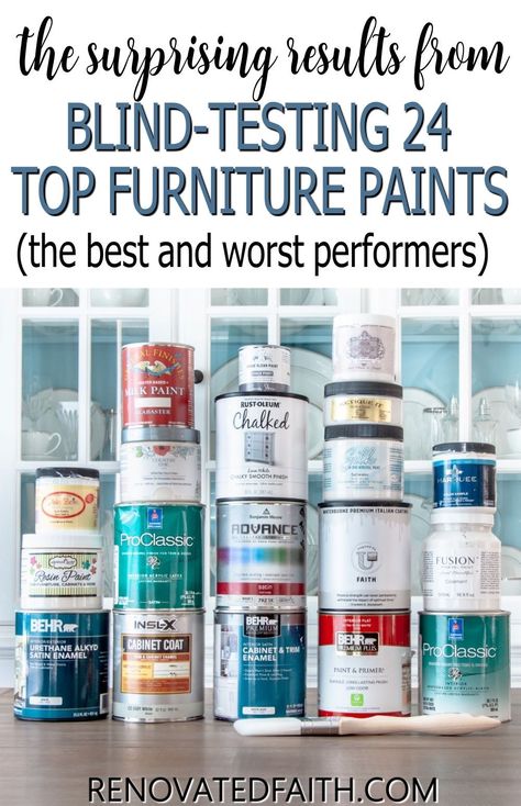 Picking the right paint is the most important factor in painting furniture! After blind testing & reviewing 24 top brands, here is the best paint for furniture. I included chalk paint, milk paint, Dixie Belle, Fusion Mineral & others.  Whether you like funky painting ideas or sophisticated and chic, these products will give you beautifully painted wood furniture  Tips for painting furniture pieces with brushes or sprayers including chairs, coffee tables, desks, dressers & bedroom fixtures Best Paint For Painting Furniture, Paint For Furniture Best, Best Furniture Paint Products, Best Paint For Furniture Wood, Best Chalk Paint For Furniture, Painted Furniture Trends 2024, Funky Painting Ideas, Best Paint For Wood Furniture, Fusion Mineral Paint Furniture