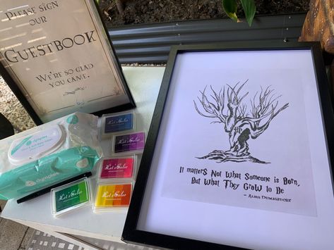 My harry potter baby shower guest book was a print out of the womping willow for everyone to leave their finger print as the leaves. Harry Potter Shower, Frog Baby Showers, Baby Potato, Harry Potter Baby Shower, Star Shower, Harry Potter Baby, Circus Baby, Family Ideas, Baby Shower Guest Book