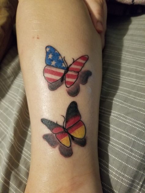 3D butterfly tattoos Germany Tattoo Ideas For Women, German Heritage Tattoo Ideas For Women, German Inspired Tattoos, German Tattoos For Women, Germany Tattoo Ideas, German Tattoo Ideas For Women, Heritage Tattoo, Germany Tattoo, German Tattoo