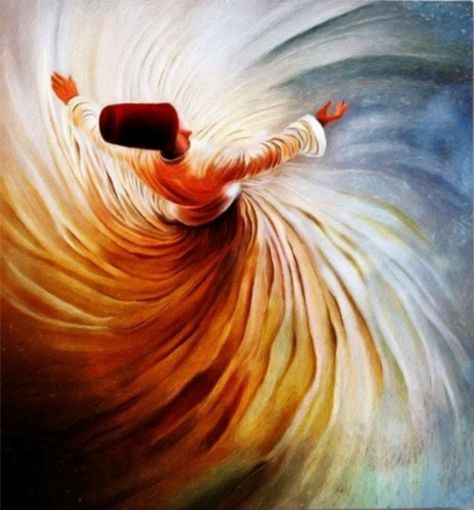 Darwish Sufi Painting, Sufi Art Paintings, Darvesh Painting, Sufi Dance Painting, Sufi Pictures Art, Sufi Dance, Sufi Art, Sufi Kalam, Leaves Drawing