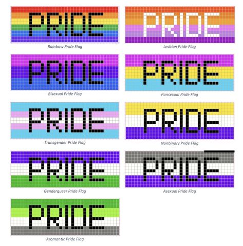 Flag Cross Stitch, Crochet Mug Cozy, Pride Design, Happy Pride Month, Crochet Cat Pattern, Pixel Crochet, Scarf Knitting, Happy Pride, Beginner Crochet Projects