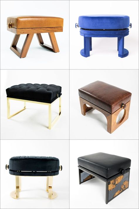 Kaunus launches a new range of designer piano benches and stools. Find out more about these beautiful new products and the history of the piano bench/stool at World Piano News. Piano Stool, Piano Bench, Bench Stool, Stool Design, The Piano, Vanity Bench, The History, New Products, Stools