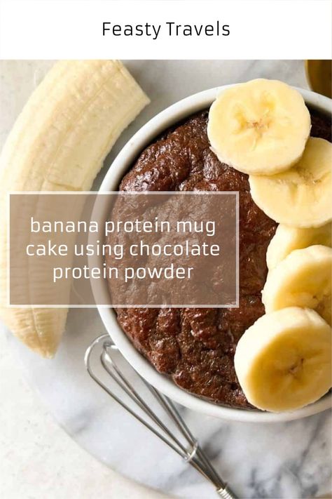 banana protein mug cake is an indulgent recipe that you can have for dessert but is also healthy enough to make for breakfast! simple and easy to make using only clean ingredients. Protein Mug Cake With Banana, Banana Protein Mug Cake, Protein Pancake In A Mug, Fruit Crisp Recipe, Protein Mug Cakes, Healthy Dessert Recipes Easy, Best Gluten Free Desserts, Banana Protein, Easy Gluten Free Desserts