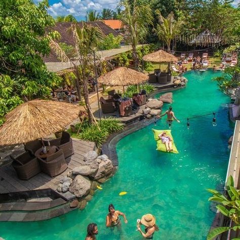 Poolside Yoga, Resort Design Plan, Bali Holiday, Resort Plan, Dilly Dally, World Most Beautiful Place, Resort Architecture, Natural Swimming Pool, Resort Design