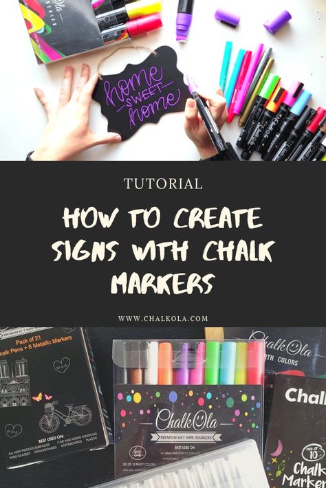 LOVE this tutorial!  How to make signs with chalk markers and chalkboards.  #chalkart #chalkboards Chalk Markers Lettering, Chalk Markers Art, Best Chalk Paint, Chalkboard Markers, Chalk Crafts, Chalk Marker, Chalkboard Lettering, Liquid Chalk Markers, Marker Board