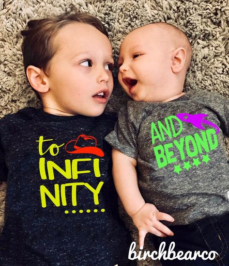 To Infinity And Beyond Shirt, Funny Sibling Shirts, Kids Disney Shirts, Disney Countdown, Mom T Shirts, Twin First Birthday, Aunt T Shirts, 50th Clothing, Big Brother Shirt