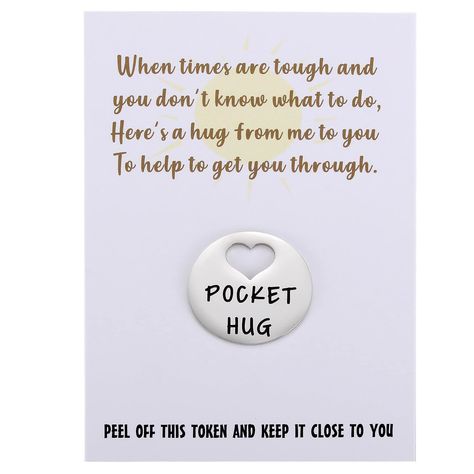 PRICES MAY VARY. *Packet Hug Token* A cute pocket hug token attached to greeting card, featuring a small message "When times are tough and you don't know what to do. Here's a hug from me to you to help to get you through", you can peel off this token and keep it close to you. Lovely little wooden keepsake for a special person who needs a hug. *Well Done Gifts / Rainbow Gifts* A hug for carry around as a well done, for going to school, university, work or even outside or perfect to send a family Cute Little Gifts For Friends, Rainbow Gifts, Appreciation Ideas, Miss You Gifts, Cheer Up Gifts, Recovery Gifts, Long Distance Relationship Gifts, Pocket Hug, Easy Christmas Gifts