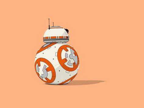 Dribbble - BB8 Droid Animation by Gweno Bb8 Droid, Batman Gifts, Star Wars Gif, Gif Wallpaper, Star Wars Droids, Iphone Wallpaper Hipster, Star Wars Drawings, Motion Graphics Inspiration, Bb 8