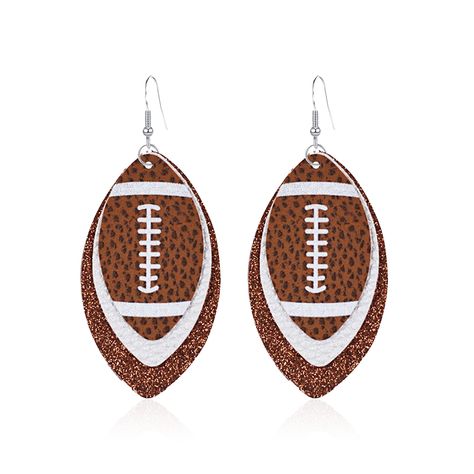 PRICES MAY VARY. Simple and Elegant Football Earrings, whether you have a love for the game or just love for your favorite Football Player these earrings sure to stand out and will be great to wear everyday. The sparkly chic football dangle drop earrings for women, those who wear their passion for football league. two-sided-layered faux PU leather tear drop danglers are symbolic to our love and like for football. Wear them in style and style them with pride.Super lightweight weight is comfortabl Football Earrings, Style Sportif, Glitter Earrings, Sports Lover, Unique Boutique, Girls Jewelry, Water Drop, Fashion Jewelry Necklaces, Ladies Boutique