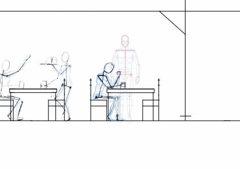 Man sitting by table - side view WIP006 Table Sketch, Man Sitting, Stick Figure, Table Side, A Stick, Stick Figures, Look Here, A Drawing, Side View