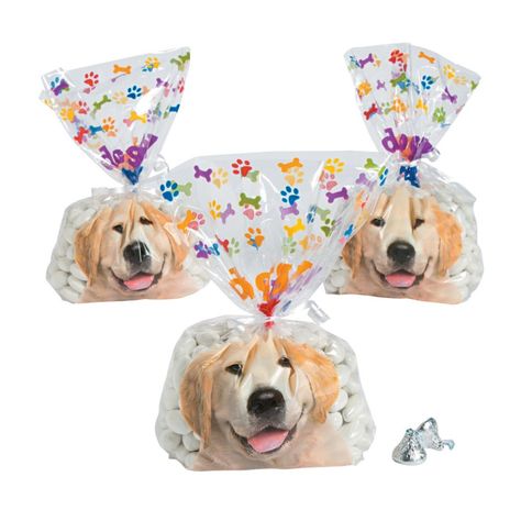 Doggy Treat Bags, Foods Dogs Can Eat, Dog Themed Parties, Puppy Paw Prints, Tiny Treats, Puppy Paws, Baby Shower Party Supplies, Puppy Party, Labrador Dog