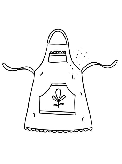 Apron - Lol Coloring Pages Apron Drawing, Cooking Tattoo, Lol Coloring Pages, Fruit Coloring, Lol Coloring, Notebook Decoration, Fruit Coloring Pages, Bakery Menu, Cute Aprons