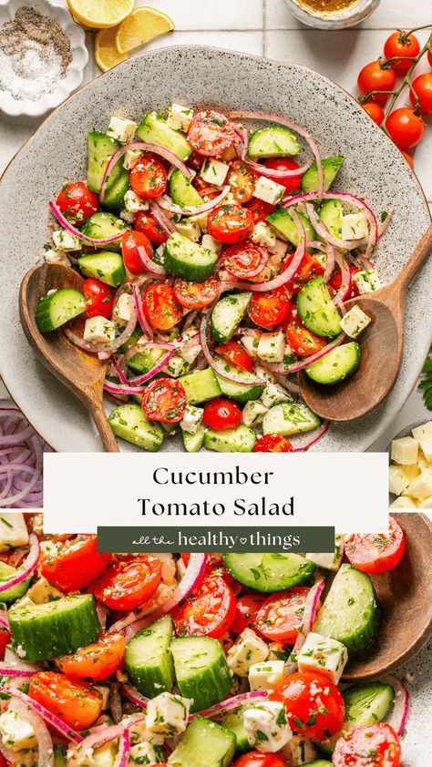 Cucumber Tomato Salad Vinegar, Cucumber And Tomato Salad, Tomato And Onion Salad, Cucumber And Tomato, Summer Side Dish, Cucumber Tomato Salad, Simple Salad, Onion Salad, Summer Side Dishes