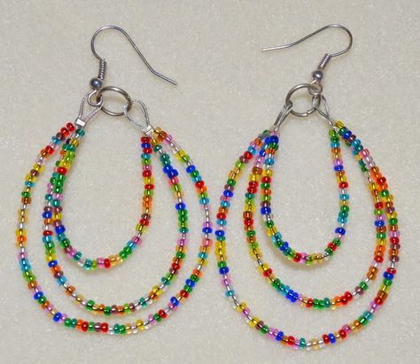 Creative Hobby Supplies: Multi Loop Seed Bead Earrings Seed Beads Earrings, Seed Bead Projects, Earrings Tutorial, Beaded Earrings Tutorials, Bead Projects, This Heat, Beads Earrings, Loop Earrings, Earring Tutorial