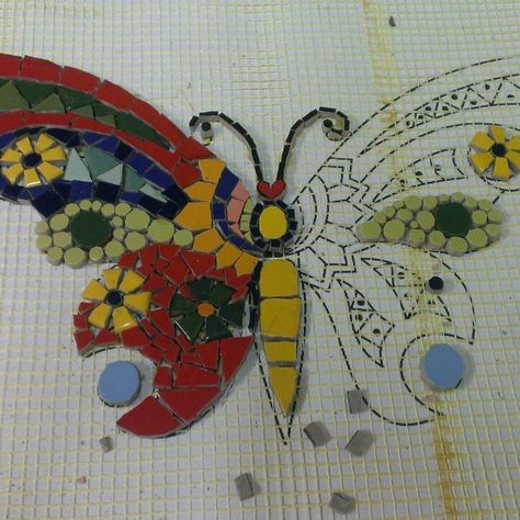 Mosaic Butterfly, Butterfly Mosaic, Sea Glass Mosaic, Mixed Media Mosaic, Mosaic Pots, Mosaic Animals, Mosaic Garden Art, Mosaic Birds, Mosaic Tile Art