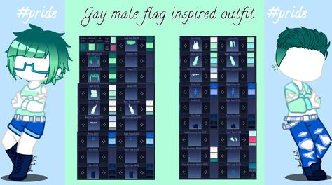 Happy pride month gay users! Tell me what you think or post your version of an gay flag inspired outfit! Gacha Sexuality Outfits, Gacha Pride, Gay Male Flag, Gay Boy Outfits, Outfit Ideas Club, Lgbtq Outfit, Gacha Accessories, Decorating Apps, Gay Outfits