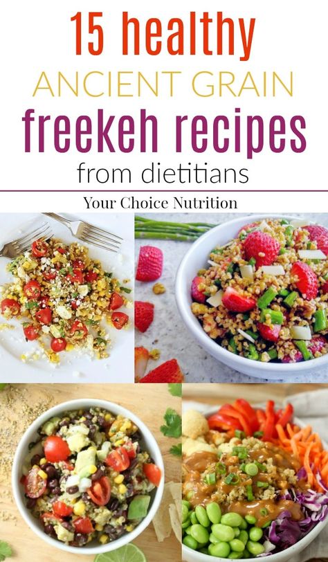 Ancient Grains: Freekeh Recipes - Your Choice Nutrition Freekah Recipes, Freekeh Recipes, Ancient Grains Recipes, Dubai Home, Flexitarian Diet, Salad Recipes For Dinner, Ancient Grains, Grain Foods, Recipe Roundup