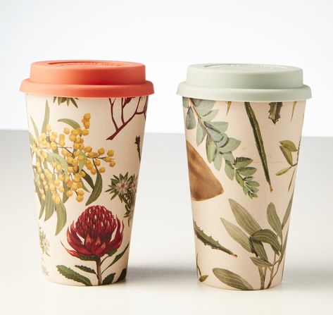 eco friendly coffee cups online Coffee Shop Packaging, Australian Flowers, Coffee Cup Design, Reusable Coffee Cup, Coffee Cup Set, Coffee Packaging, Coffee Branding, Creative Packaging, Cup Set