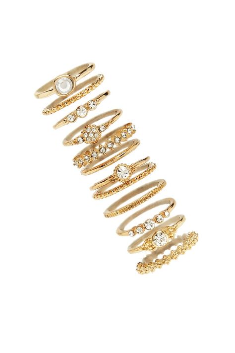 Product Name:Assorted Stackable Ring Set, Category:ACC, Price:7.9 Jewellery Stacking, Fake Rings, Back To School List, Rhinestone Rings, Jewerly Ring, Jewelry Stacking, Run The Jewels, Prom Hair Accessories, Stunning Diamond Rings