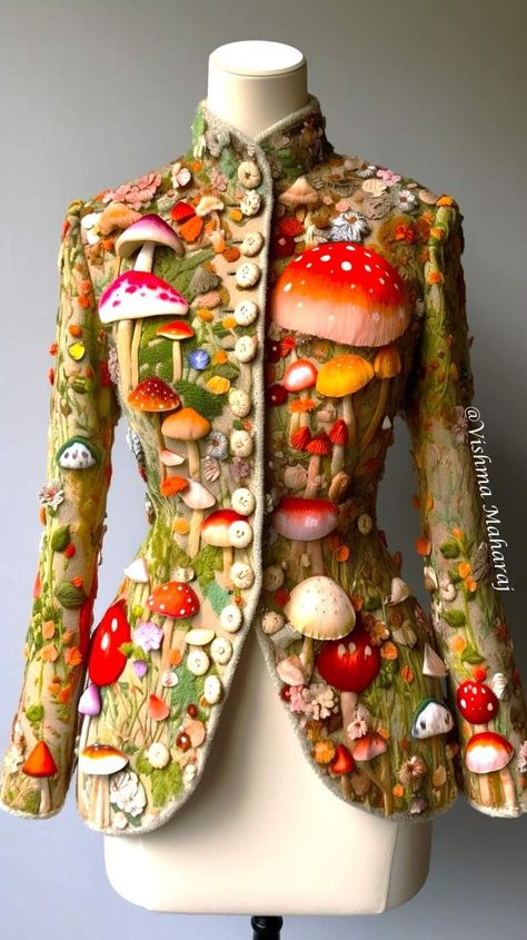 Mushroom Costume, Fantasy Clothing, Fantasy Fashion, Costume Design, Ponchos, Diy Fashion, Fancy Dress, Beautiful Outfits, Diy Clothes