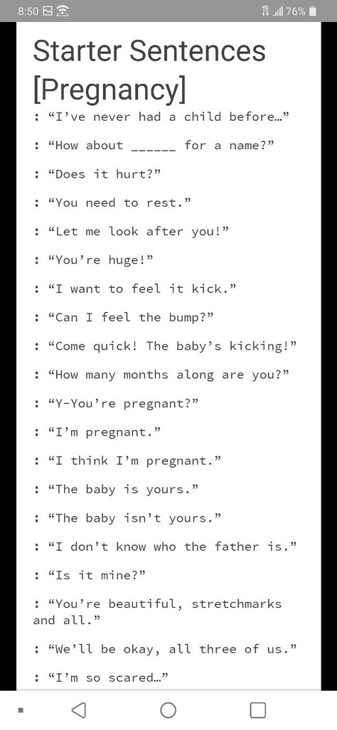 Pregnancy Pregnant Prompts Otp, Writing Pregnant Characters, Pregnant Writing Prompts, Pregnant Prompts, Pregnancy Drawing Reference, Pregnancy Writing Prompts, Pregnancy Reference Drawing, Pregnancy Prompts, Family Writing Prompts