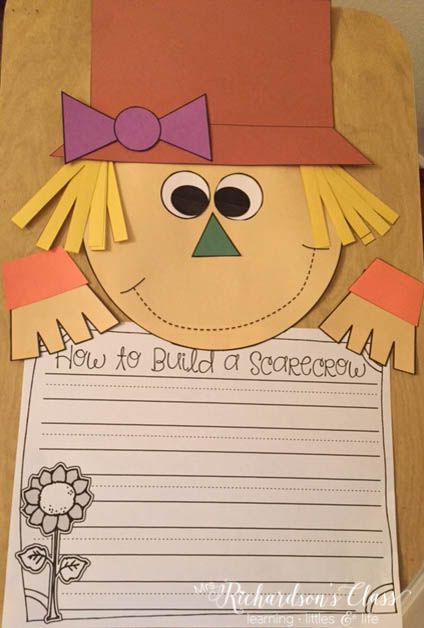 Fall Writing Craft, Scarecrow Writing, Fall Writing Paper, Scarecrow Activities, Build A Scarecrow, Fall Writing Activities, 2nd Grade Crafts, Writing Conventions, October School