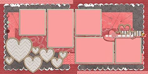 Scrapbook Bebe, Bridal Shower Scrapbook, Wedding Scrapbook Pages, Valentines Scrapbook, Paper Bag Scrapbook, Love Scrapbook, Scrapbook Layout Sketches, Birthday Scrapbook, Scrapbook Tutorial